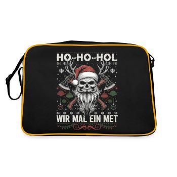Ho Ho Let's get a mead - Retro Bag - black/gold - Back
