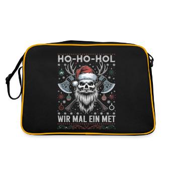 Ho Ho Let's get a mead - Retro Bag - black/gold - Back