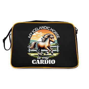 Icelandic Horse Icelandic Horse - Retro Bag - black/gold - Back