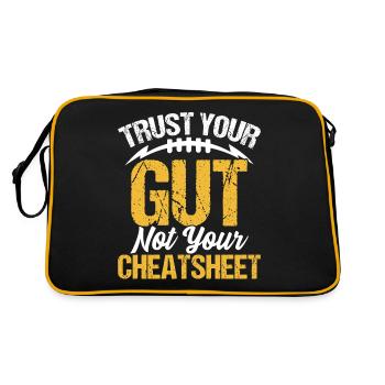 Trust Your Gut Not Your Cheatsheet Funny Fantasy - Retro Bag - black/gold - Back