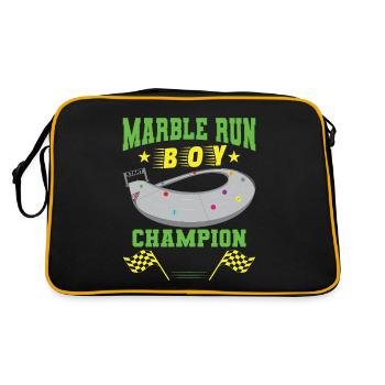 MARBLE RUN BOY - Retro Bag - black/gold - Back