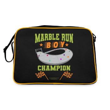 MARBLE RUN BOY - Retro Bag - black/gold - Back