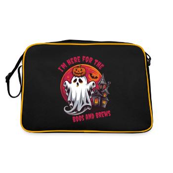 Drôle de fantômes Halloween Tenue Femmes - Sac Retro - noir/or - Dos