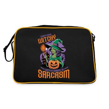 Tenue de sorcière sarcastique Halloween femme - Sac Retro - noir/or - Dos
