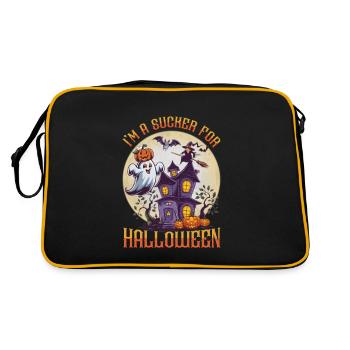 Mignons fantômes Halloween Tenue Femmes - Sac Retro - noir/or - Dos