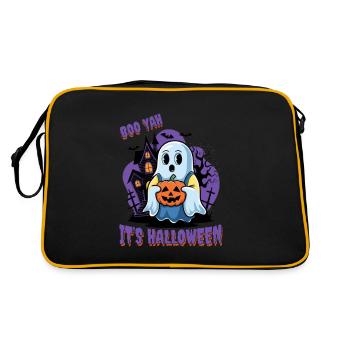 Mignons fantômes Halloween Tenue Femmes - Sac Retro - noir/or - Dos