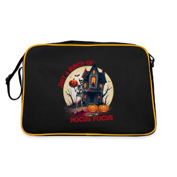Drôle Squelette Halloween Tenue Femmes - Sac Retro - noir/or - Dos