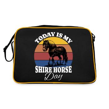Shire Horse Shire Horse - Retro Tasche - Schwarz/Gold - Hinten