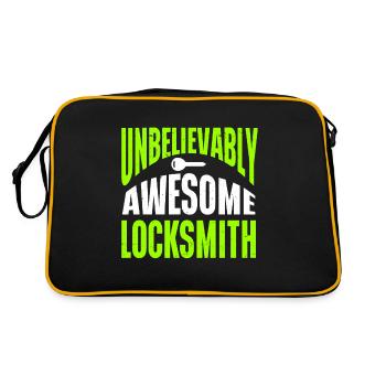 Locksmith Lockpicking Lockpicker - Retro Tasche - Schwarz/Gold - Hinten