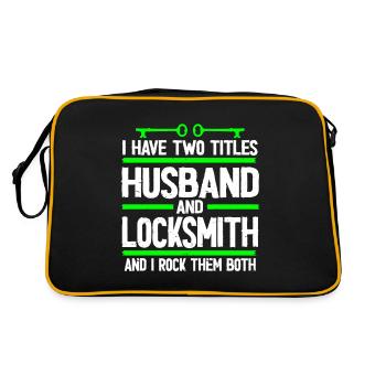 Locksmith Lockpicking Lockpicker - Retro Tasche - Schwarz/Gold - Hinten