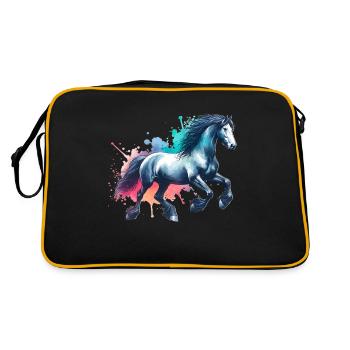 Cheval Frison Friesenpferd Pferd - Sac Retro - noir/or - Dos