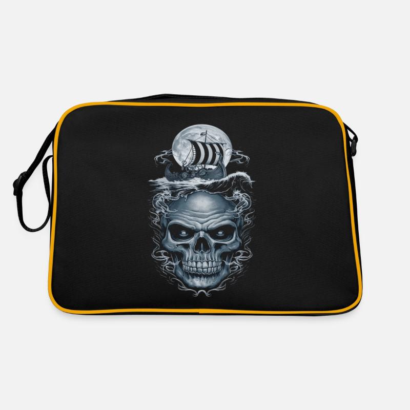 Vikings – Wolves & Ship in the Moonlight Retro Bag