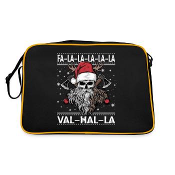 Noël viking Fa-la-la Valhalla Humour - Sac Retro - noir/or - Dos