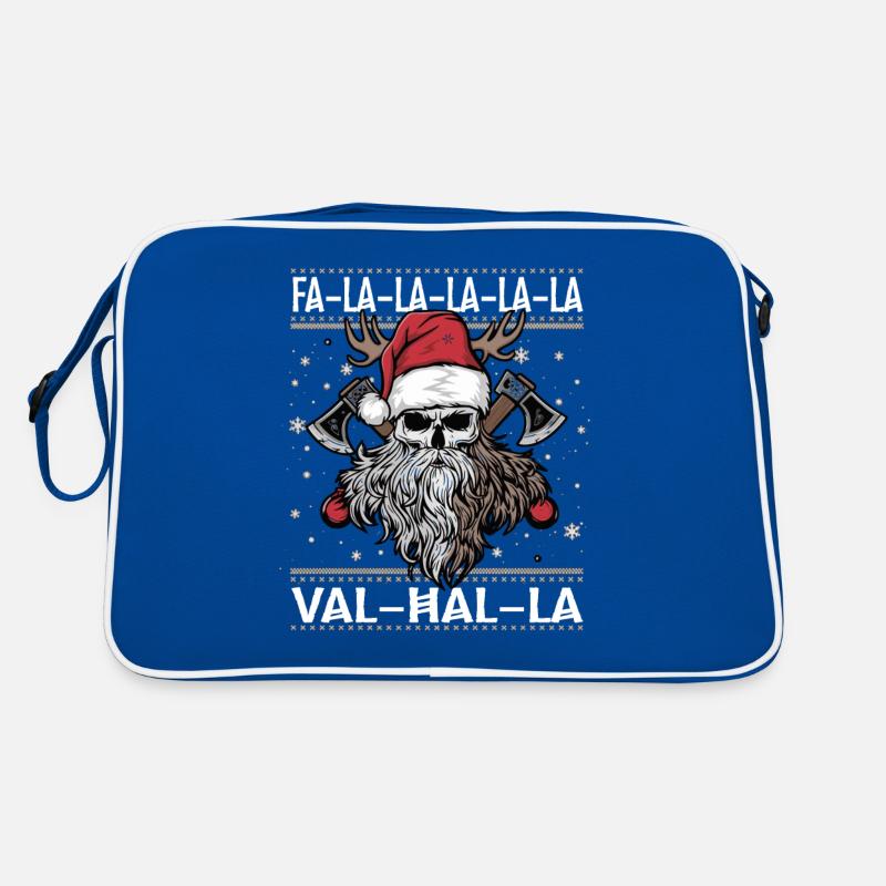 Noël viking Fa-la-la Valhalla Humour Sac Retro