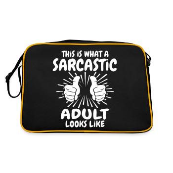 Sarcastic adult - Retro Bag - black/gold - Back