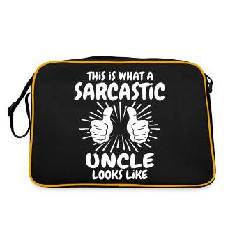 Sarcastic Uncle - Retro Bag - black/gold - Back