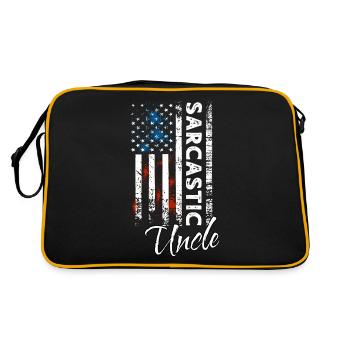 Sarcastic Uncle - Retro Bag - black/gold - Back