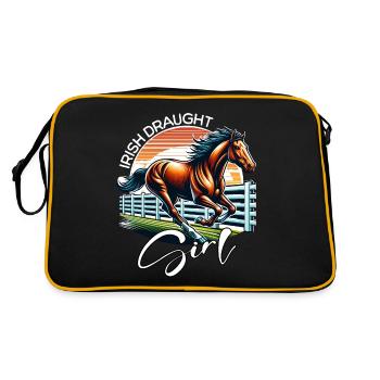 Fille de trait irlandaise Cheval de trait irlandais - Sac Retro - noir/or - Dos