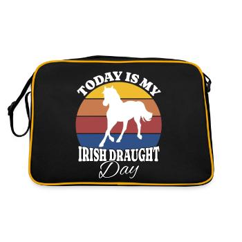 Irisches Zugpferd Irish Draught - Retro Bag - black/gold - Back