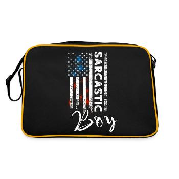 Sarcastic Boy - Retro Bag - black/gold - Back