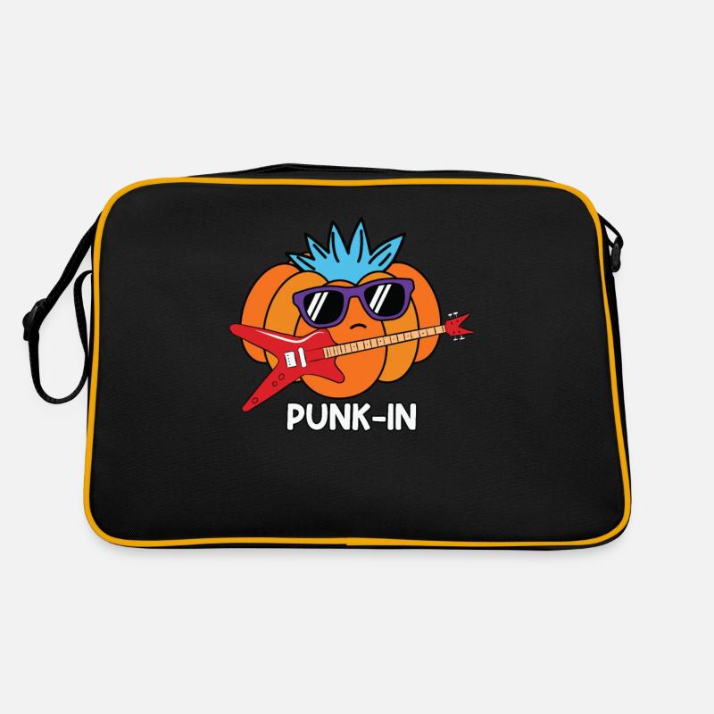 Punk-In - Funny Pumpkin Outfit for Fall Retro Bag