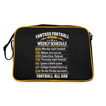 Fantasy Football Schedule Commissioner Funny - Retro Bag - black/gold - Back