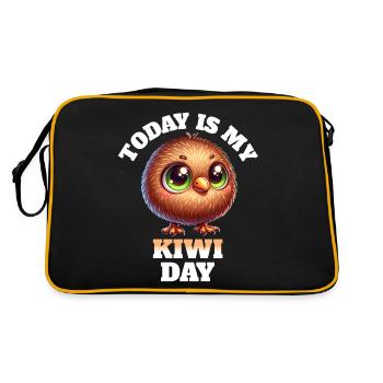 Kiwi Vogel Kiwi Bird - Retro Bag - black/gold - Back