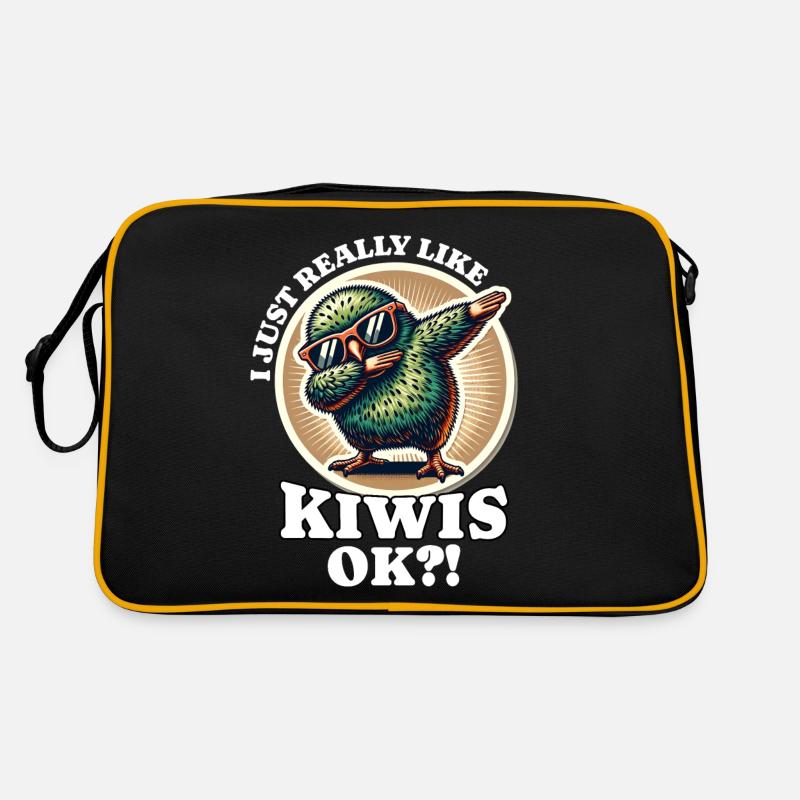 Ich Liebe Kiwi Vogel Spruch Retro Tasche