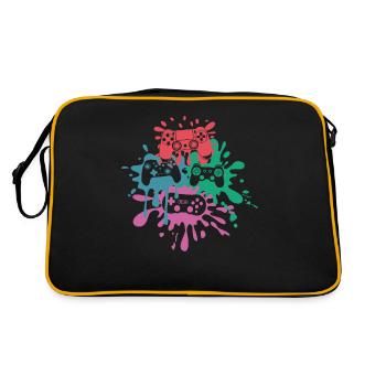 Pixel Controller – Retro Gaming Design - Retro Bag - black/gold - Back