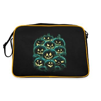 Parade de citrouilles lumineuses - Conception de citrouilles d’Halloween - Sac Retro - noir/or - Dos