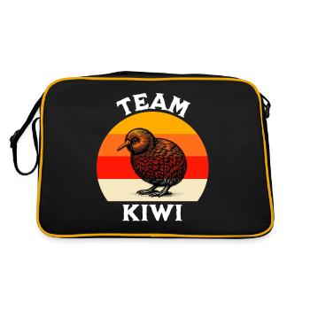 Dictons drôles de kiwis néo-zélandais - Sac Retro - noir/or - Dos