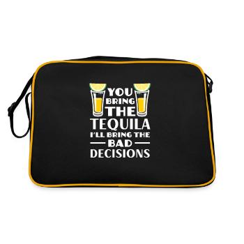 Tequila Sunrise Booze Party Mexique Cadeau - Sac Retro - noir/or - Dos