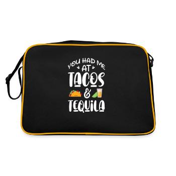 Tequila Sunrise Booze Party Mexique Cadeau - Sac Retro - noir/or - Dos