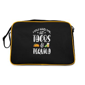 Tequila - Retro Tasche - Schwarz/Gold - Hinten