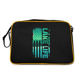 Wakeboard Wakeboarder Wakeboarding Gift - Retro Bag - black/gold - Back