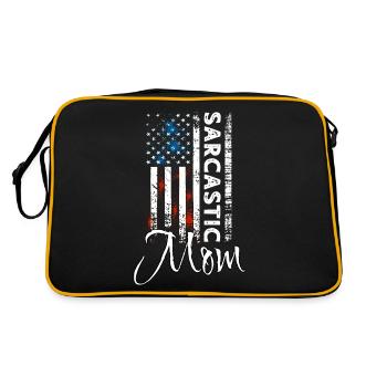 Sarcastic mom - Retro Bag - black/gold - Back