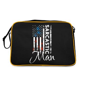 Sarcastic Man - Retro Bag - black/gold - Back