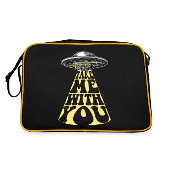 OVNI extraterrestre Galaxie extraterrestre Geschnek - Sac Retro - noir/or - Dos