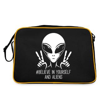 OVNI extraterrestre Galaxie extraterrestre Geschnek - Sac Retro - noir/or - Dos