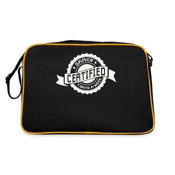 Certified Gamer – 7 days a week - Retro Bag - black/gold - Back