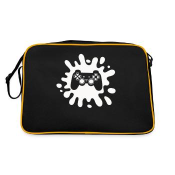 Gamer Splatter Controller – Retro Gaming Art - Retro Bag - black/gold - Back