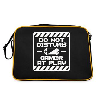 Gaming and gamers Do not disturb – gamers in action - Retro Bag - black/gold - Back
