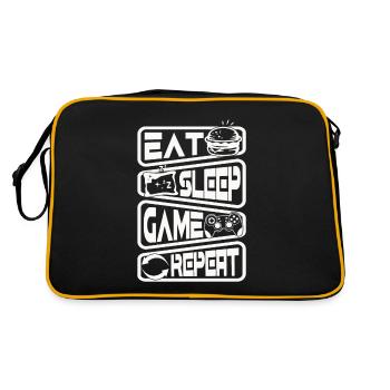 Gaming Gamer Eat Sleep Gamble Repeat - Retro Bag - black/gold - Back