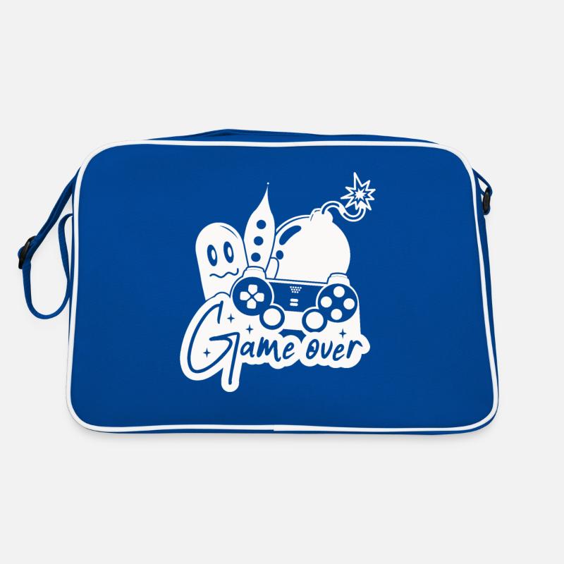 Gaming Zocker Game Over Controller Geist Bombe Retro Tasche