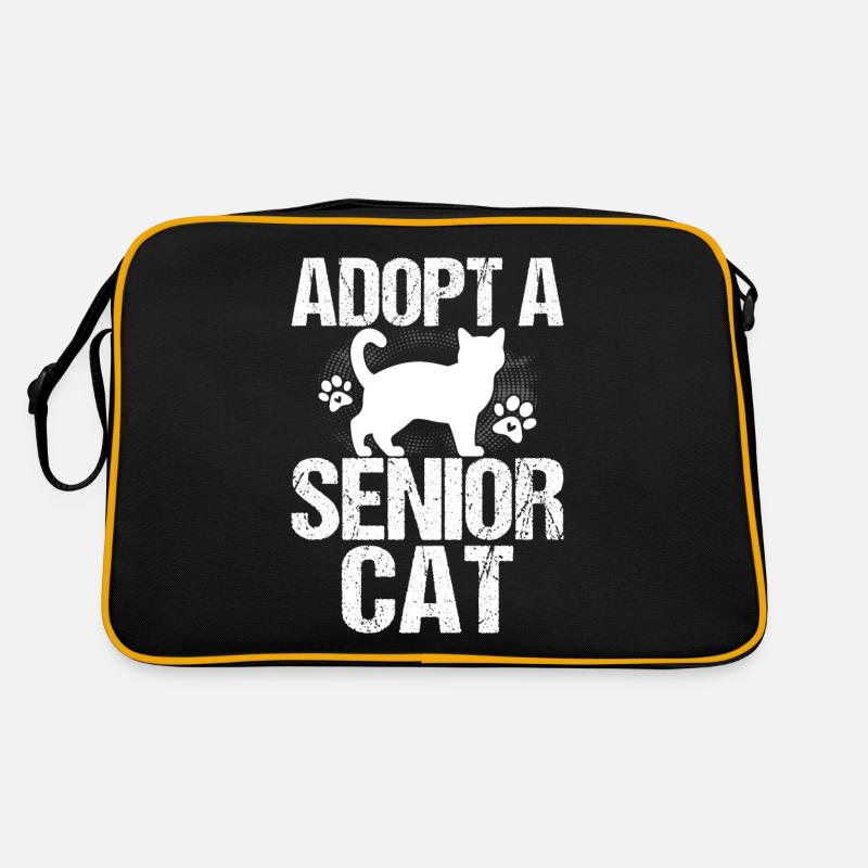 Adopt A Senior Cat Rescue Funny Kitten Animal Retro Bag