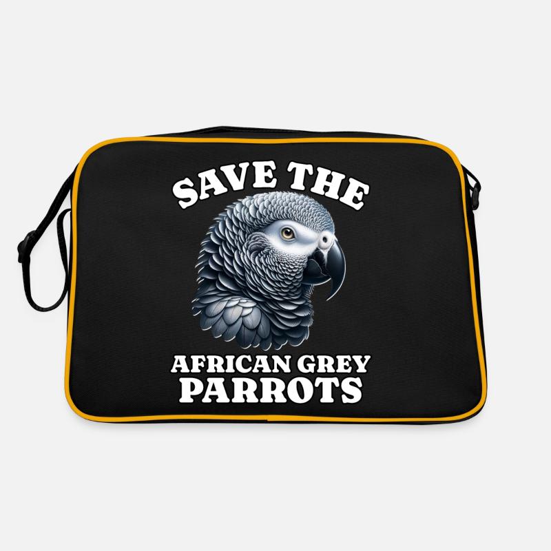 Perroquet gris d’Afrique Sauver Perroquet gris Sac Retro