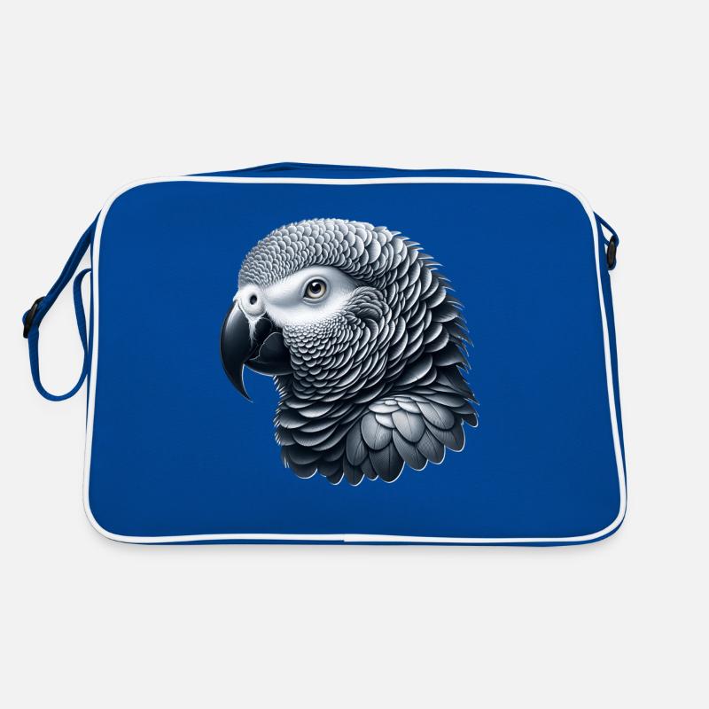 Graupapagei Retro Tasche