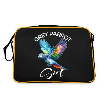 Grey Parrot Girl Grey Parrot - Retro Bag - black/gold - Back