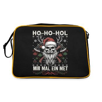 Ho Ho Let's get a mead - Retro Bag - black/gold - Back