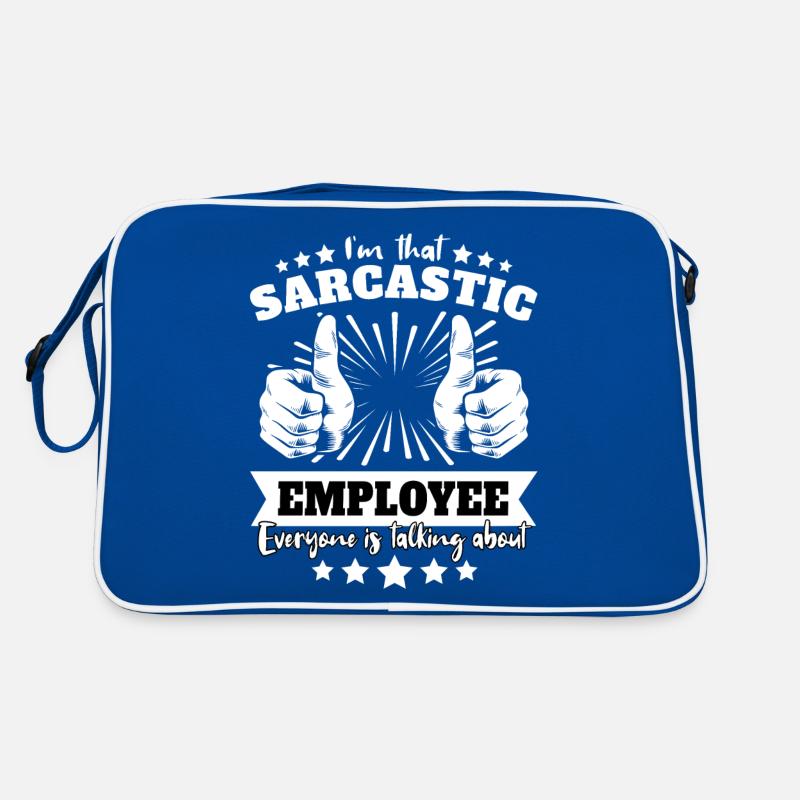 Sarkastischer Mitarbeiter Sarkasmus Retro Tasche